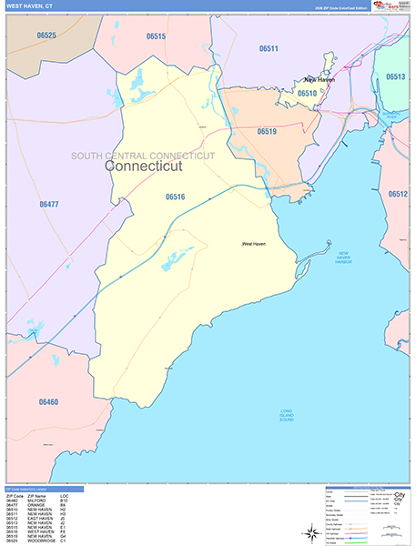 West Haven, CT Zip Code Map